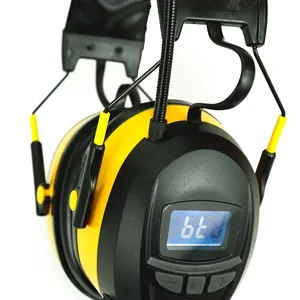 Diadema a prueba de sonido, orejera electrónica inalámbrica con bluetooth, orejera de silicona con logotipo personalizado