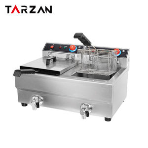 <span class=keywords><strong>TARZAN</strong></span> Commercial Restaurant 10L Friteuse Électrique Ouverte avec Carter D'huile Monocylindre Grande Capacité Maison Chips De Pommes De Terre - Product Image 2