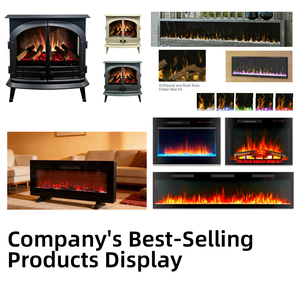 <span class=keywords><strong>Chimenea</strong></span> eléctrica lineal empotrada 3D con efecto de llama, control remoto, calefactor para hotel, hogar, interior, con soporte para TV y leños. - Product Image 4