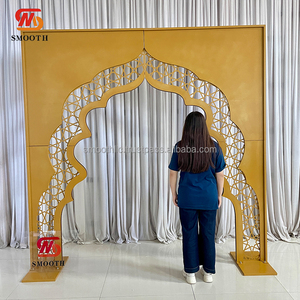 Arco Metálico Dorado para Decoración de Escenarios de Bodas Indias, Diseño Personalizado Estilo Árabe - Product Image 3