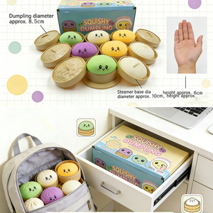 Wholesale Cute Stress Relief Squeeze Toy Steamed Bun Slow Rebound <b>Squishy</b> Toy Promotional Gift - Product Image 5