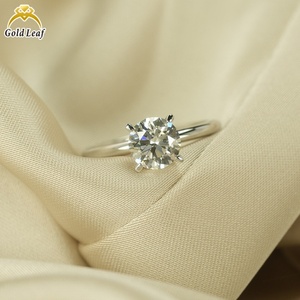 Anillo de Compromiso y Matrimonio de Oro Blanco de 14K Personalizado de Goldleaf Jewelry, Diamantes Cultivados en Laboratorio de 1CT 2CT 3CT D, Corte Brillante con Certificado IGI - Product Image 6