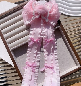 Fermagli per Capelli Lolita con Fiocco per Ragazze, Accessorio per Capelli con Nappa e Perle, Fermaglio Tradizionale Intrecciato con Perle per Hanfu - Product Image 5