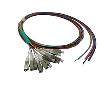 12 Cores Bundles Fiber Pigtails SC UPC/APC Single Mode or Multi-mode LC FC ST 1.2m Pigtail Color Wear-resistant Fiber Tail Fiber