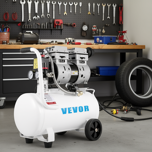 Compresseur d'air portable Vevor 1 Hp, 6,6 gallons, sans huile, 115 Psi, gonflage des pneus, outil de réparation à domicile - Product Image 2