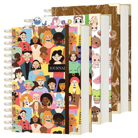 Carnet de notes à couverture rigide personnalisé avec pages lignées, reliure spirale double, fabricant d'impression de carnets OEM