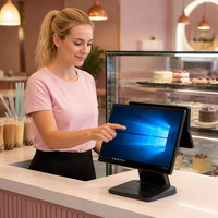 Terminal de point de vente tactile à double écran de 15,6 pouces, caisse enregistreuse tout-en-un, Windows 10, Intel N97, 8 Go de RAM, 256 Go de SSD, Wi-Fi 6 et Bluetooth 5.2