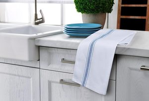 Strofinacci da Cucina <span class=keywords><strong>Utopia</strong></span> a Righe Blu, 100% Cotone, Altamente Assorbenti e Riutilizzabili - Product Image 3
