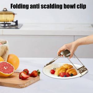 Multi Gear Adjustment Kitchen Hot Food Cooking <b>Tongs</b> Anti-scald Dish Bowl Stainless Steel Folding Hot Dish Plate Lifter Clip - Product Image 3