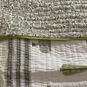 Colcha Kantha de Algodón 100% Puro, Hecha a Mano, de la Mejor Calidad, Colcha Kantha Orgánica Reversible para Usos Invernales - Product Image 1