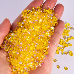 Oleeya, recién llegado, pedrería de cristal <span class=keywords><strong>brillante</strong></span> sin Hotfix de fondo transparente para ropa de vaso DIY, novedad de - Product Image 3