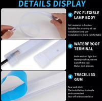 DRL 30cm 45cm 60cm feux de jour LED fluides ambre clignotant bande drl pour phares voiture led bande lumineuse