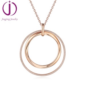 Ciondoli regalo di lusso in oro 18 carati di moda in argento sterling 925 cina produttore di gioielli personalizzati collana ebrea per la festa della mamma - Product Image 6