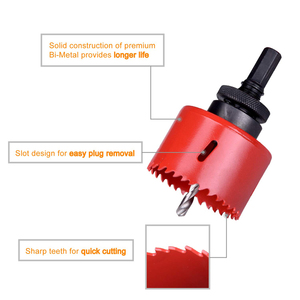 Professionnel En Acier Rapide (HSS) scie <span class=keywords><strong>Cloche</strong></span> Bi-métal Kit 9 pièces À Usage Général 3/4 "à 2-1/2" Ensemble avec Étui - Product Image 6