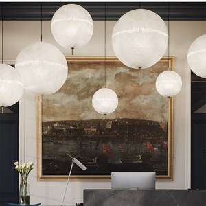 Petite lampe suspendue nordique créative planète moderne, décoration de maison, bar, café, <span class=keywords><strong>ciment</strong></span>, mode - Product Image 2