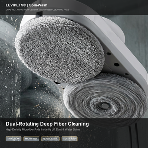 <span class=keywords><strong>Robot</strong></span> <span class=keywords><strong>de</strong></span> nettoyage <span class=keywords><strong>de</strong></span> vitres professionnel à double disque, microfibre ovale à friction, pulvérisation d'eau, nettoyage automatique en profondeur, tampons élégants - Product Image 4