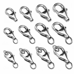 Accessoires de <span class=keywords><strong>fermoir</strong></span> mousqueton en argent sterling 925 8mm 9mm 11mm 13mm pour la fabrication de bijoux et composants de bijoux - Product Image 4