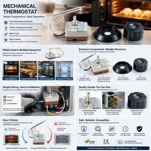 Controlador de Temperatura para Horno Mecánico a Gas Comercial, Interruptor de Aceite, Termostato Inteligente <span class=keywords><strong>Beok</strong></span>, Sensor, Hervidores Eléctricos, Calentador - Product Image 1