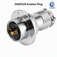 Prise d'aviation GX25 mâle-femelle avec configuration multi-contacts pour instruments et compteurs
