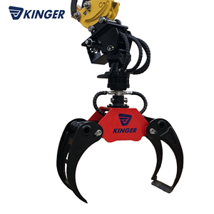 Kinger อุปกรณ์ไฮดรอลิกแบบท่อน<span class=keywords><strong>ไม้</strong></span> Grapple แบบหมุน360สำหรับ<span class=keywords><strong>รถ</strong></span>ตักดินขนาดเล็ก - Product Image 2