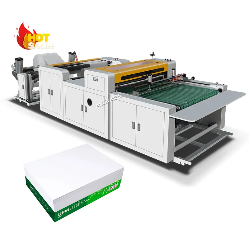 Tự động tốc độ cao tùy chỉnh cắt giấy và máy đóng gói Kích thước giấy cuộn để tờ A5 A4 A3 Máy cắt giấy