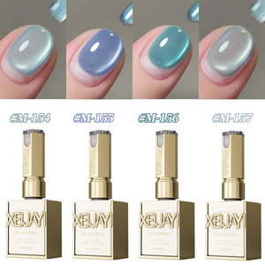 Colección de verano Esmalte de uñas de ojo de gato activado por LED Diseñador de botellas de plástico de vidrio marrón <span class=keywords><strong>chocolate</strong></span> blanco de larga duración para arte - Product Image 2