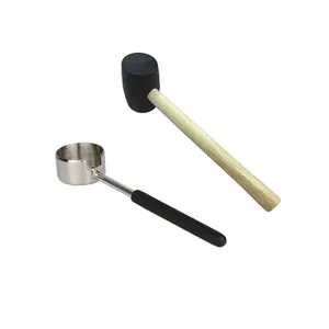Fruit vegetable tools Food Grade And Durable kitchen gadgets Coconut Opener Set Solid coconut opener with hammer mallet