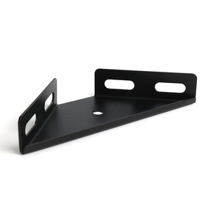 Trapezoidal Corner <b>Bracket</b> Iron <b>Black</b> Durable Furniture Cabinet Bed Connector Support Hardware Accessory - Product Image 4