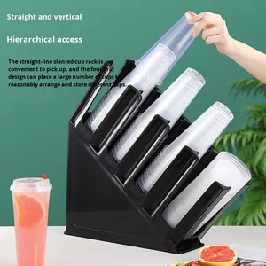 Commandez directement un distributeur de gobelets à 4 compartiments pour la cuisine, les salons de thé, les cafés, les distributeurs de boissons gazeuses, organisateur de gobelets pour le <span class=keywords><strong>rangement</strong></span> des gobelets, accessoires - Product Image 4