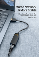 Cablecreation Adaptador de Red USB 3.0 a RJ45, Tarjeta de Red Gigabit Ethernet de 1000 Mbps con Conectores Chapados en Oro, OTG para Laptops (Windows/Linux/Mac)
