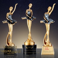 Trophée métal cristal de danse conception libre impression UV enfants de l'école créative Yoga Ballet concours petit ange latin