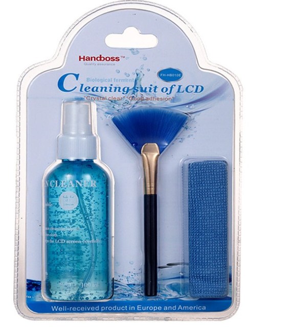 New LCD Screen Cleaner Kit 3 in 1 Lcd Screen Spray Cleaner With Spray Cloth Brush Clean Tool