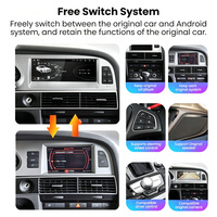 Sistema de Navegación Estéreo con Pantalla Dividida CarPlay Android Auto de 8.8 Pulgadas para AUDI A6 2005-2011, Reproductores de Video con GPS, DSP y Tarjeta SIM