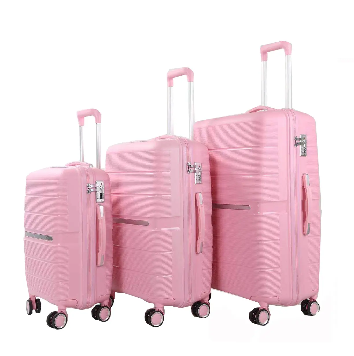 Wholesale price cheap trolley travelling suitcases set pp luggage with spinner wheels