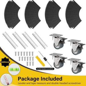 Caddy de plante rond réglable 15-22IN avec roulettes verrouillables support roulant/chariot/rouleau pour jardinière, pot de fleur - Product Image 4