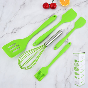Biểu tượng tùy chỉnh bán buôn Chất lượng cao Silicone đồ dùng nhà bếp Set 5-Piece Silicone nấu ăn nhà bếp đồ dùng Set - Product Image 6