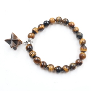 Mercaba de cristal natural unisex de 8mm para pulsera, accesorio de piedra natural elegante con forma de bola clásica para regalo JOYA - Product Image 2