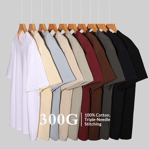 Camiseta Vintage de Algodón Puro Americano de 300g, <span class=keywords><strong>para</strong></span> <span class=keywords><strong>Hombre</strong></span> y Mujer, Color Sólido, Holgada, Lisa - Product Image 5