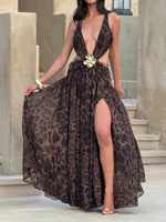 Robe de plage sexy pour femmes, robe ajourée sans manches, dos nu, robe d'été pour femmes