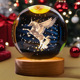 Aban Crystal - Bola <span class=keywords><strong>de</strong></span> Cristal Grabada en 3D con Láser, Lámpara <span class=keywords><strong>de</strong></span> Noche, Regalo <span class=keywords><strong>de</strong></span> Navidad para Bebés y Hogar, Decoración Feng Shui con Base <span class=keywords><strong>de</strong></span> Madera - Product Image 1