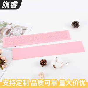 Pink Rectangle Silicone Fondant Mold Lace Flower Baking Tool Wedding Cake Decorating Supplies - Product Image 4