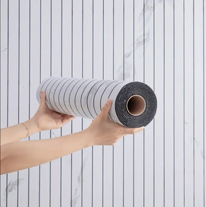 UDK现代不干胶3D木质泡沫格栅客厅或卧室背景墙防水墙贴厂家价格 - Product Image 1