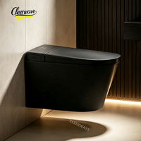 Nouvelle toilette intelligente électrique murale japonaise de luxe noire 2026 avec télécommande 001
