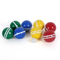 Vente en gros pétanque en bois personnalisé boule de pétanque avec boccia en bois jeu de jardin
