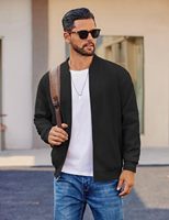 Blouson Bomber Homme en Lin et Rayonne Léger Décontracté avec Fermeture Éclair Respirant Style Universitaire Vente en Gros OEM en Vrac