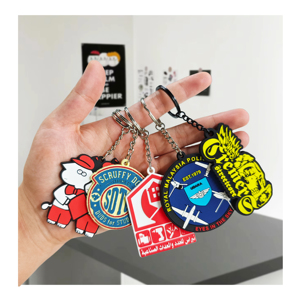 Boce grosir kustom Logo gantungan kunci 2D/3D lembut PVC dan karet silikon gantungan kunci untuk penggunaan bisnis - Product Image 1