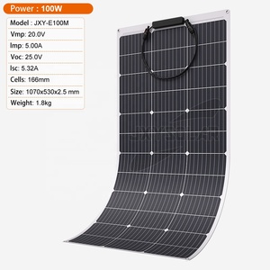 Chargeur de puissance de panneaux solaires flexibles monocristallins de 100 watts 20 volts pour les applications hors réseau de <span class=keywords><strong>batterie</strong></span> de ferme de toit marin de rv - Product Image 1