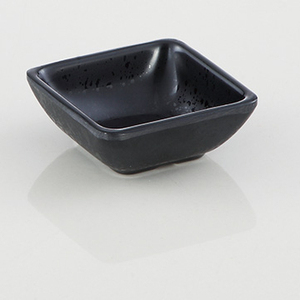 Black melamine tableware dip plate Japanese style black tableware Frosted thickened plastic dish