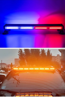18 36 54 72 90 108 126 144W COB LED barre lumineuse de travail balise voiture camion avertissement d'urgence lumière stroboscopique ambre jaune clignotant