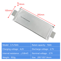 3.7V 76Ah NCM Lithium Ion Polymer Pouch Cell 32Ah 58Ah 73Ah 4000 Cycles High Capacity Electric Motorcycle OEM Factory